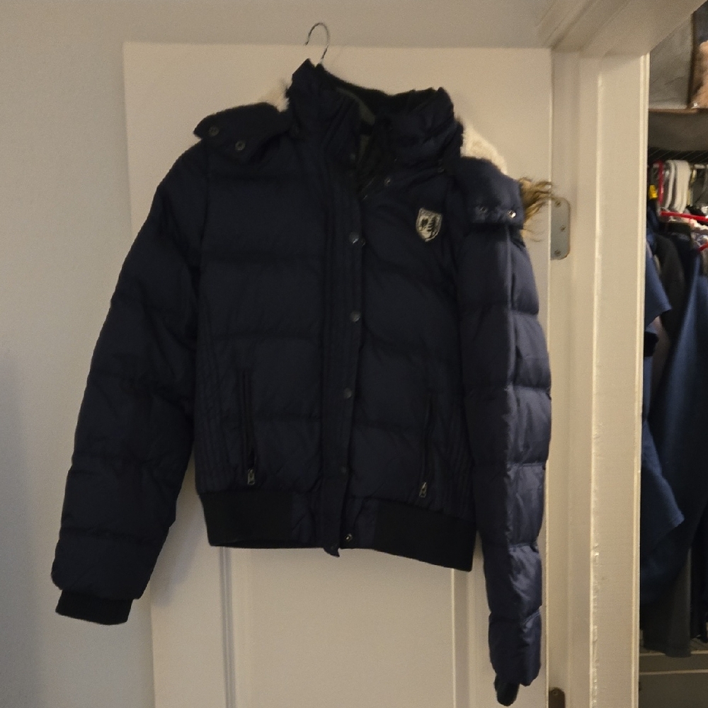 American Eagle Outfitters Gray and Navy Jacket